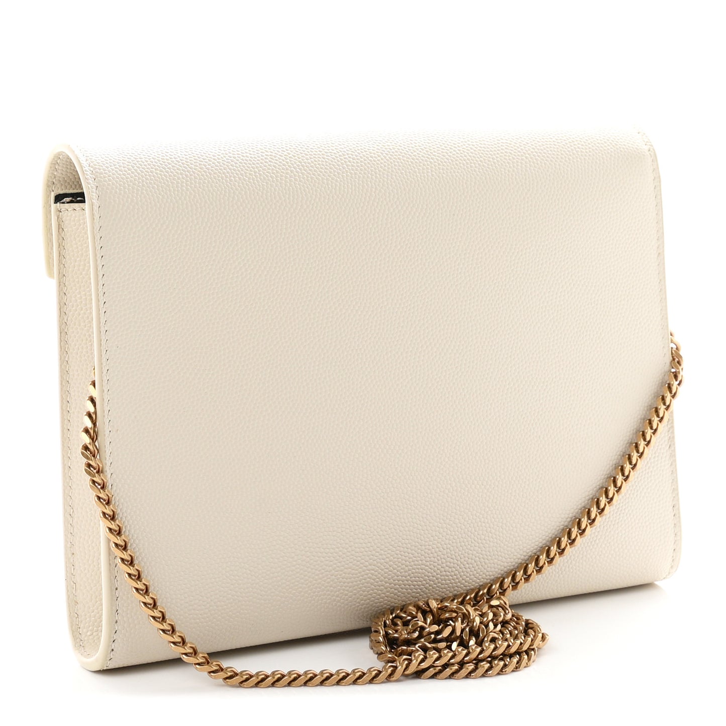 Grain De Poudre Monogram Cassandra Chain Wallet Crema Soft