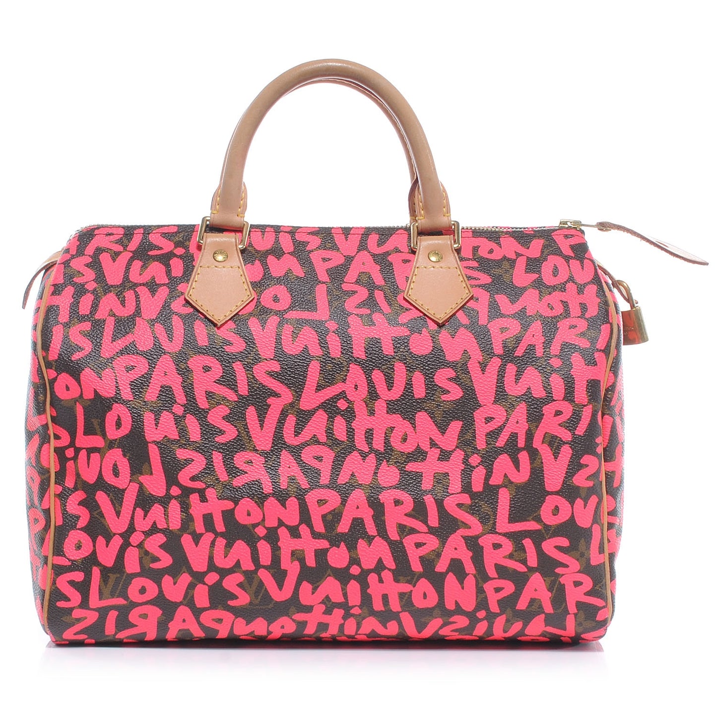 Monogram Graffiti Speedy 30 Fuchsia