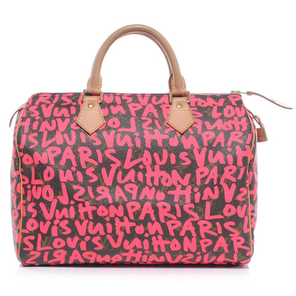 Louis Vuitton Monogram Graffiti Speedy 30 Fuchsia 1 of 7