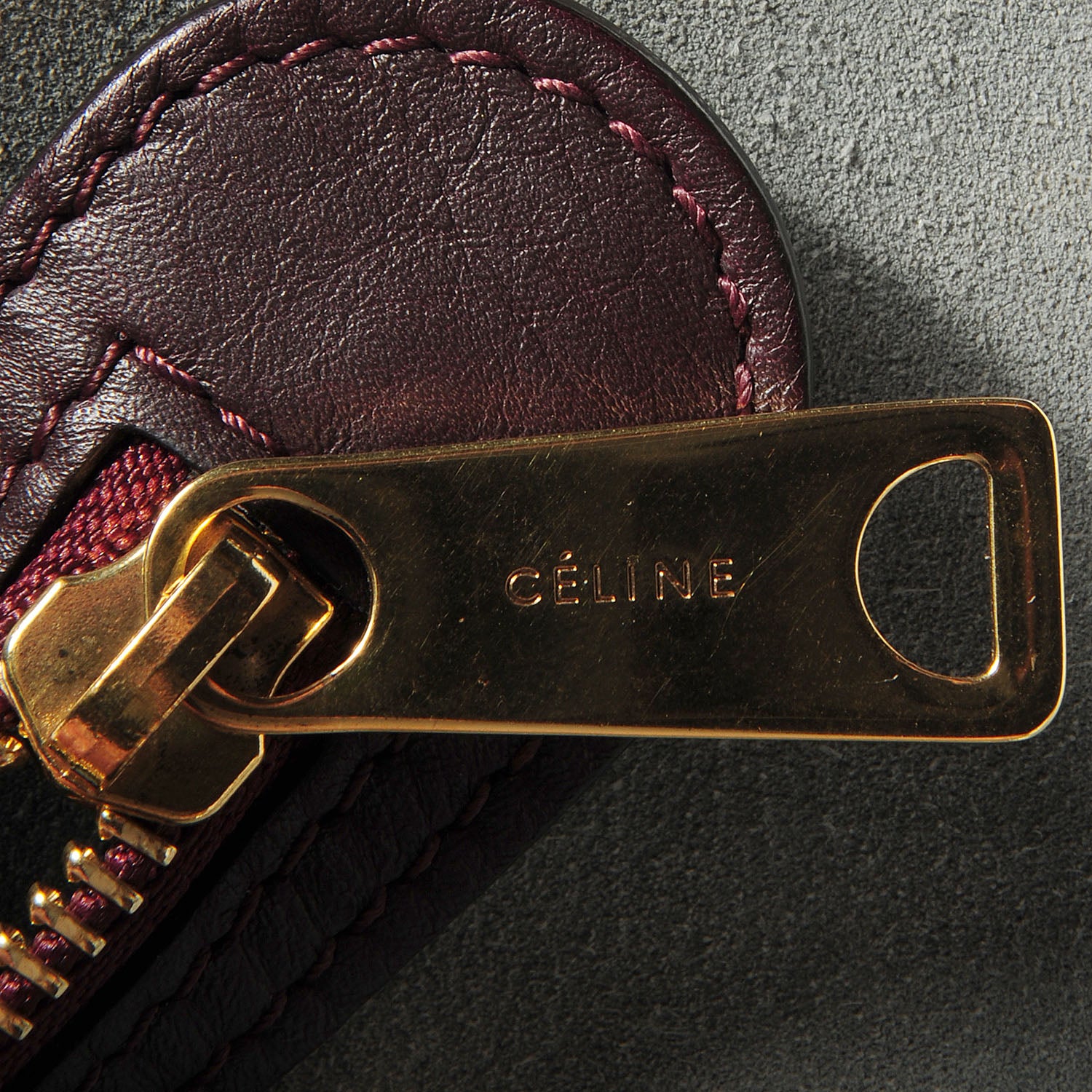 Celine Calfskin Suede Medium Trapeze Grey 8 of 10