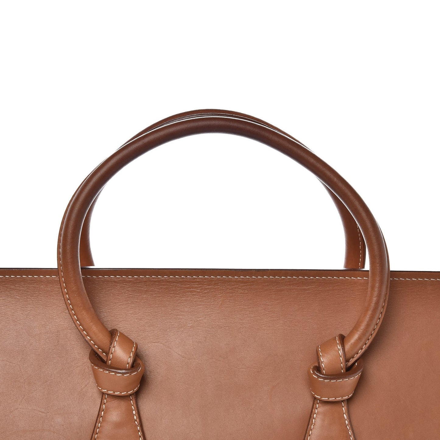 Natural Calfskin Mini Tie Knot Tote Tan