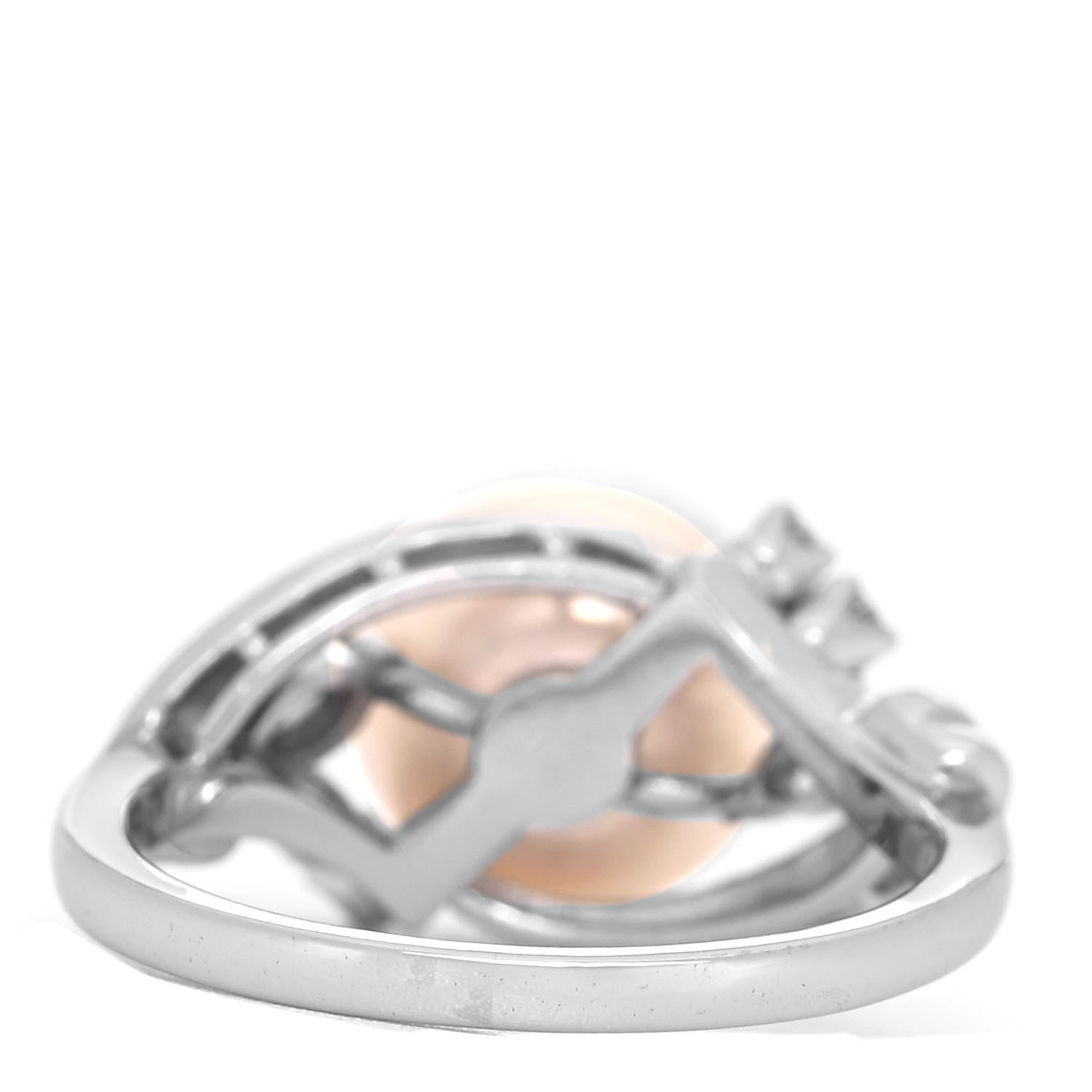 Mikimoto Platinum Diamond Akoya Pearl 9mm Ring 48 4.5 4 of 6