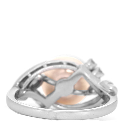 Mikimoto Platinum Diamond Akoya Pearl 9mm Ring 48 4.5 4 of 6