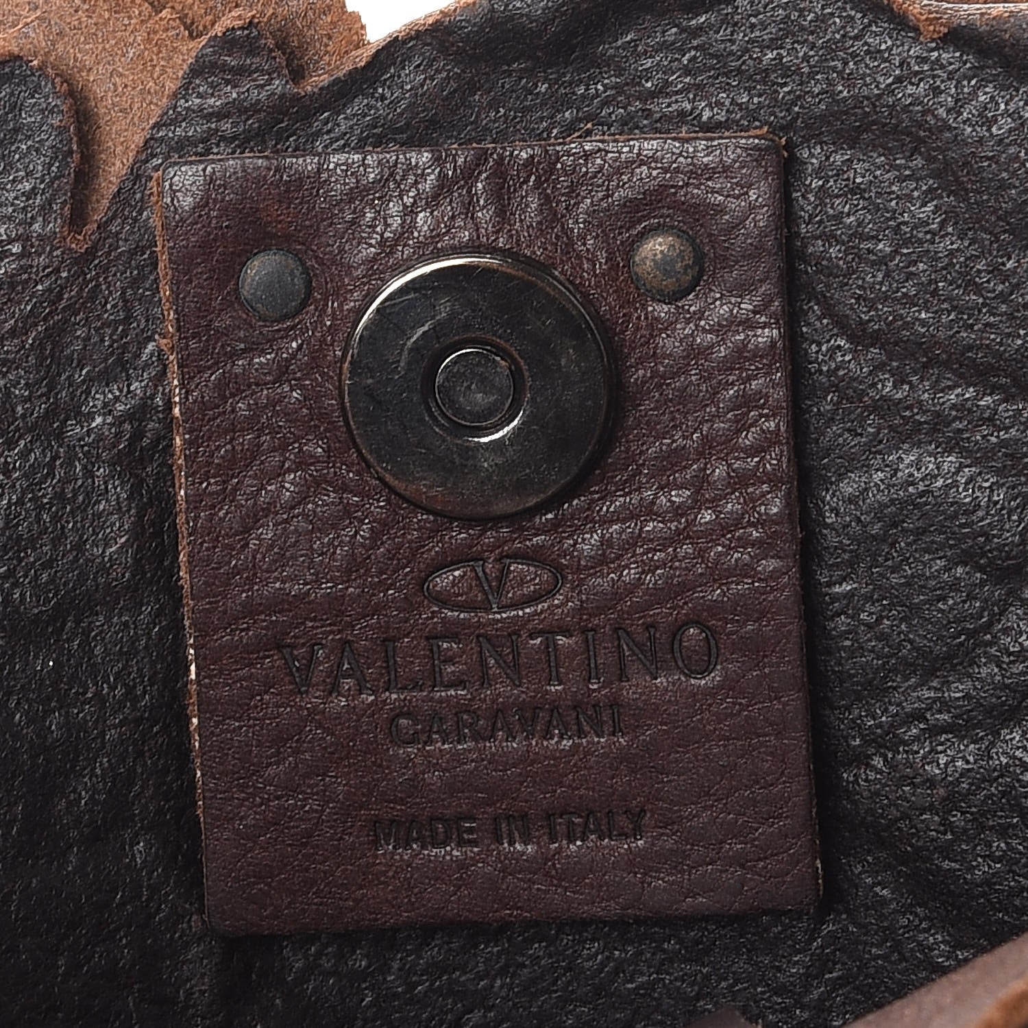 Valentino Garavani Calfskin Braided Bow Flower Floral Shoulder Bag Brown 10 of 10