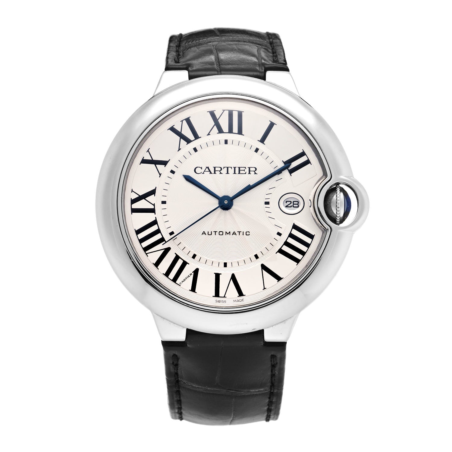Cartier Stainless Steel Alligator 42mm Ballon Bleu De Cartier Automatic Watch 1 of 5