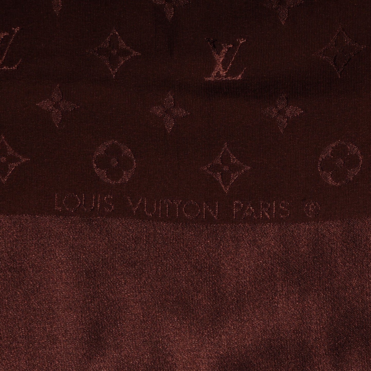 Silk Monogram Monaco Scarf Brown