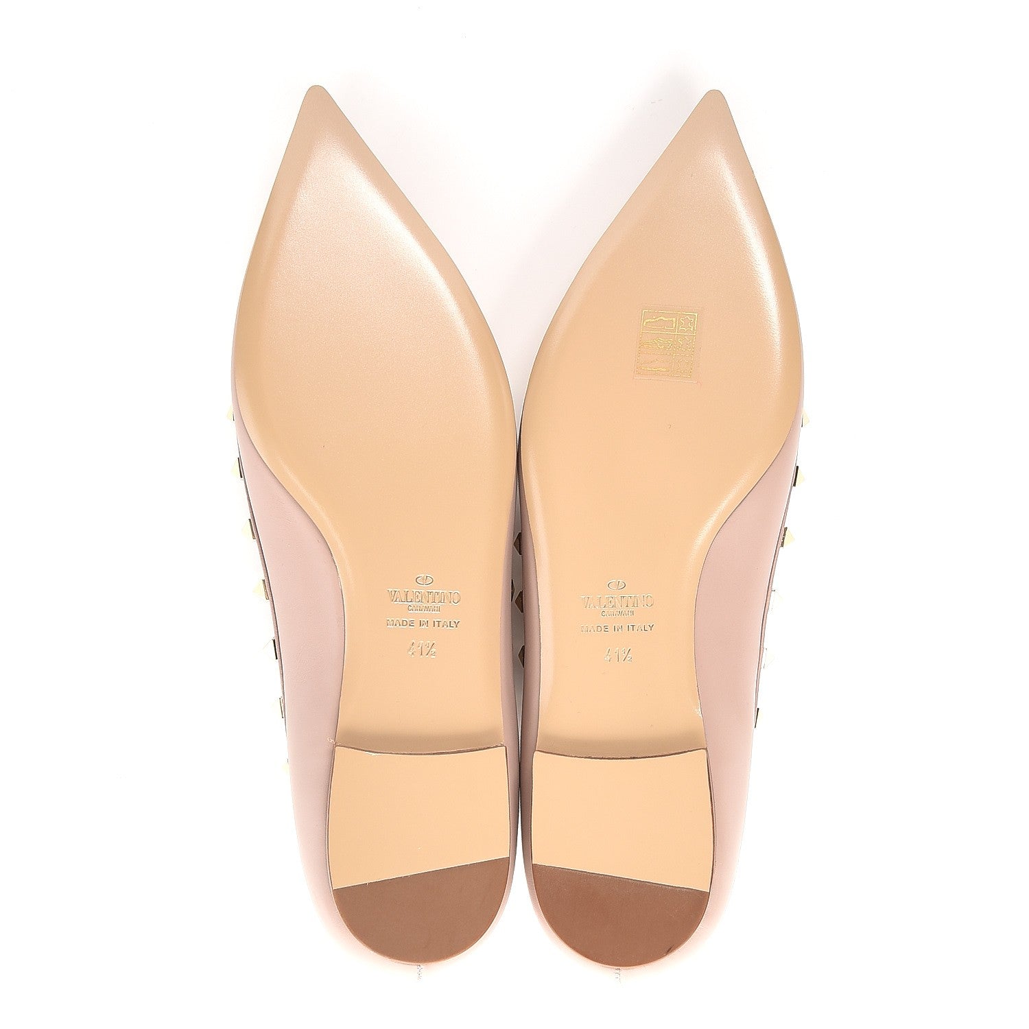 Valentino Garavani Nappa Rockstud Cage Ballerina Flats 41.5 Poudre 5 of 8