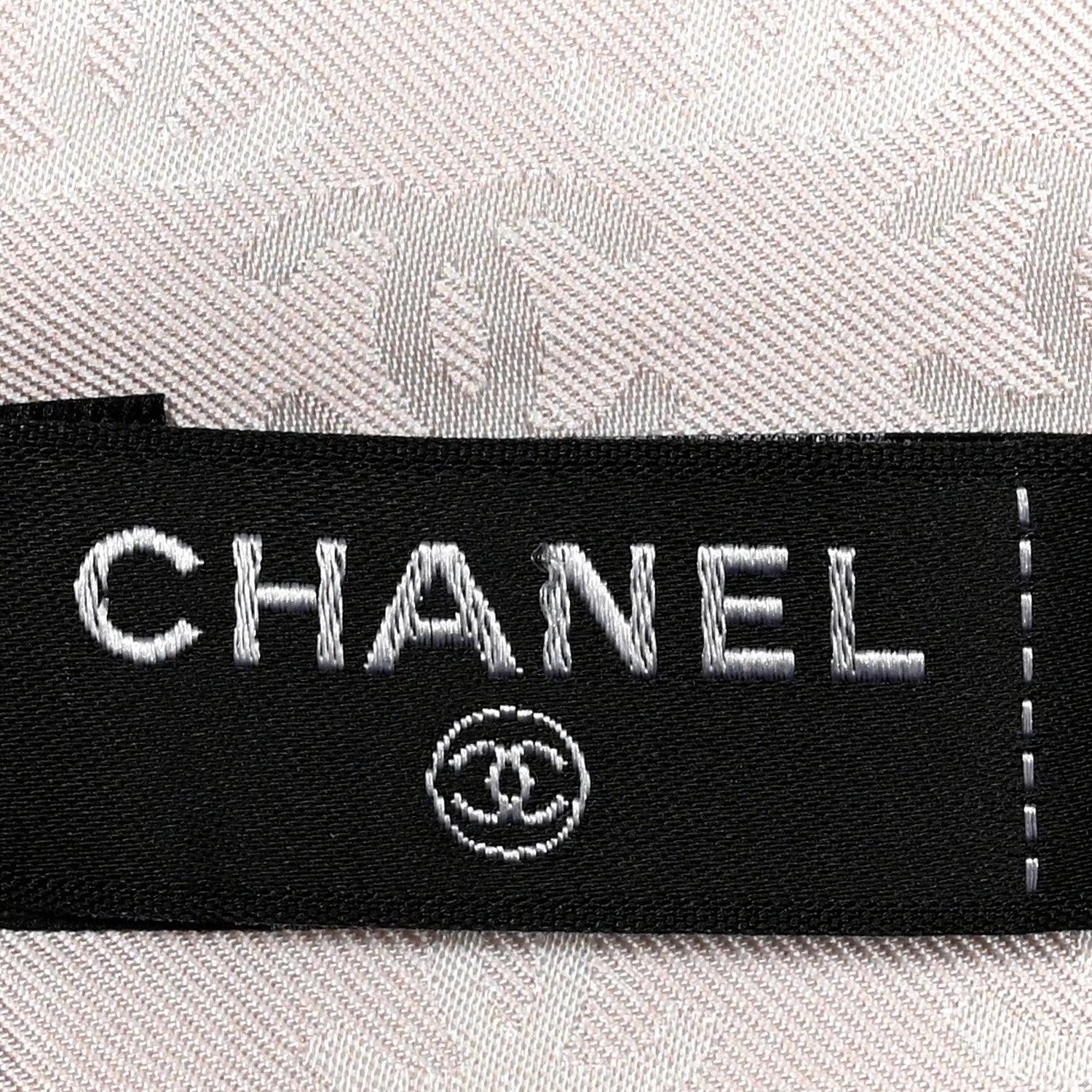 Chanel Silk CC Slim Bandeau Pink Ecru Black 3 of 3