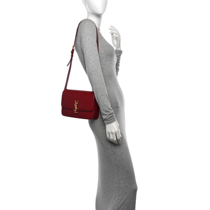 Saint Laurent Box Calfskin Monogram Medium Solferino Satchel Rouge Opyum 2 of 11