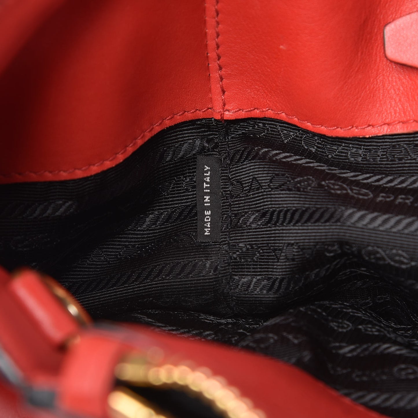 Glace Calfskin Twin Pocket Tote Fuoco