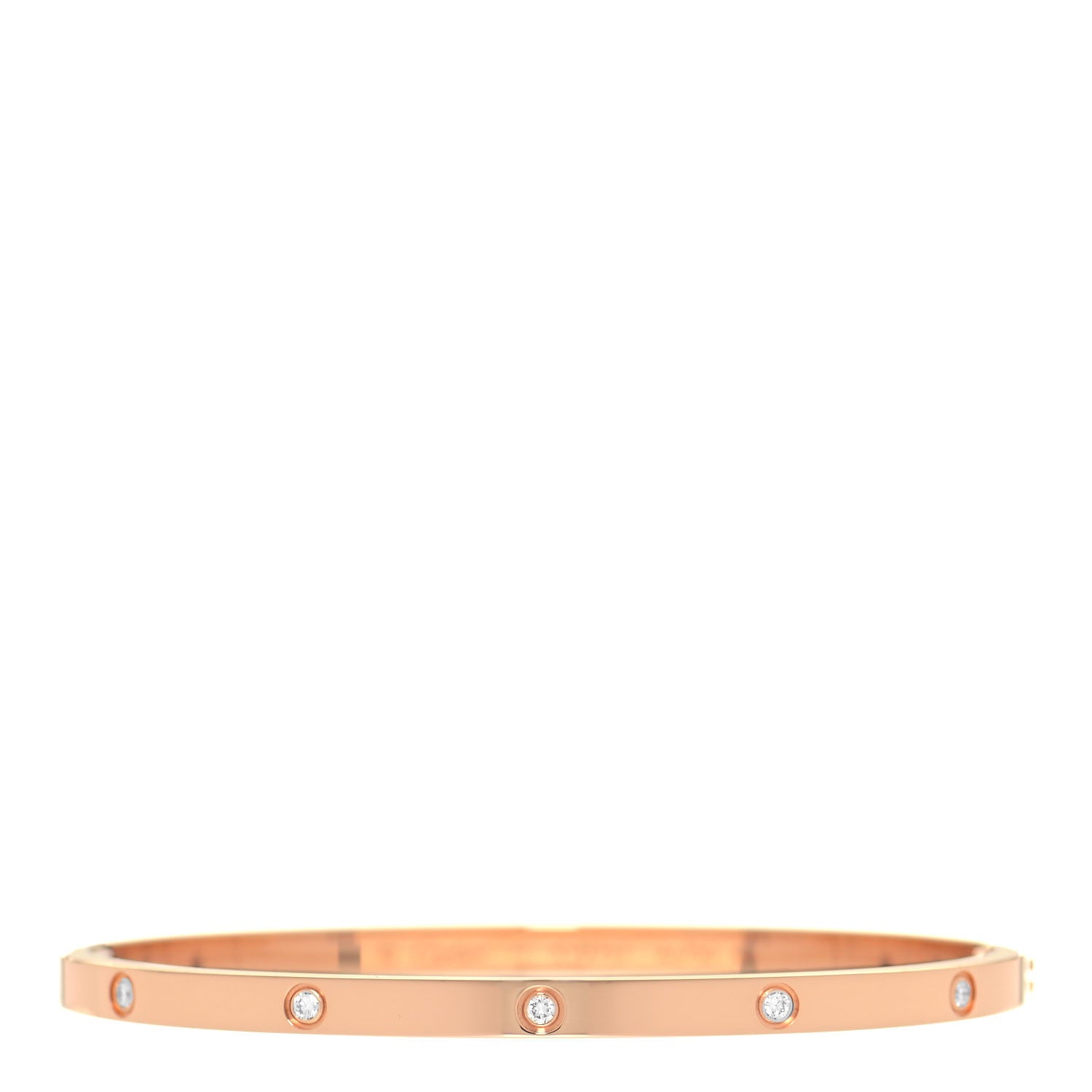 Cartier 18K Pink Gold 10 Diamond Small LOVE Bracelet 17 2 of 5