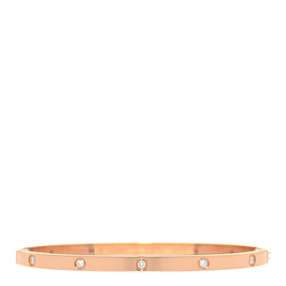 Cartier 18K Pink Gold 10 Diamond Small LOVE Bracelet 17 2 of 5