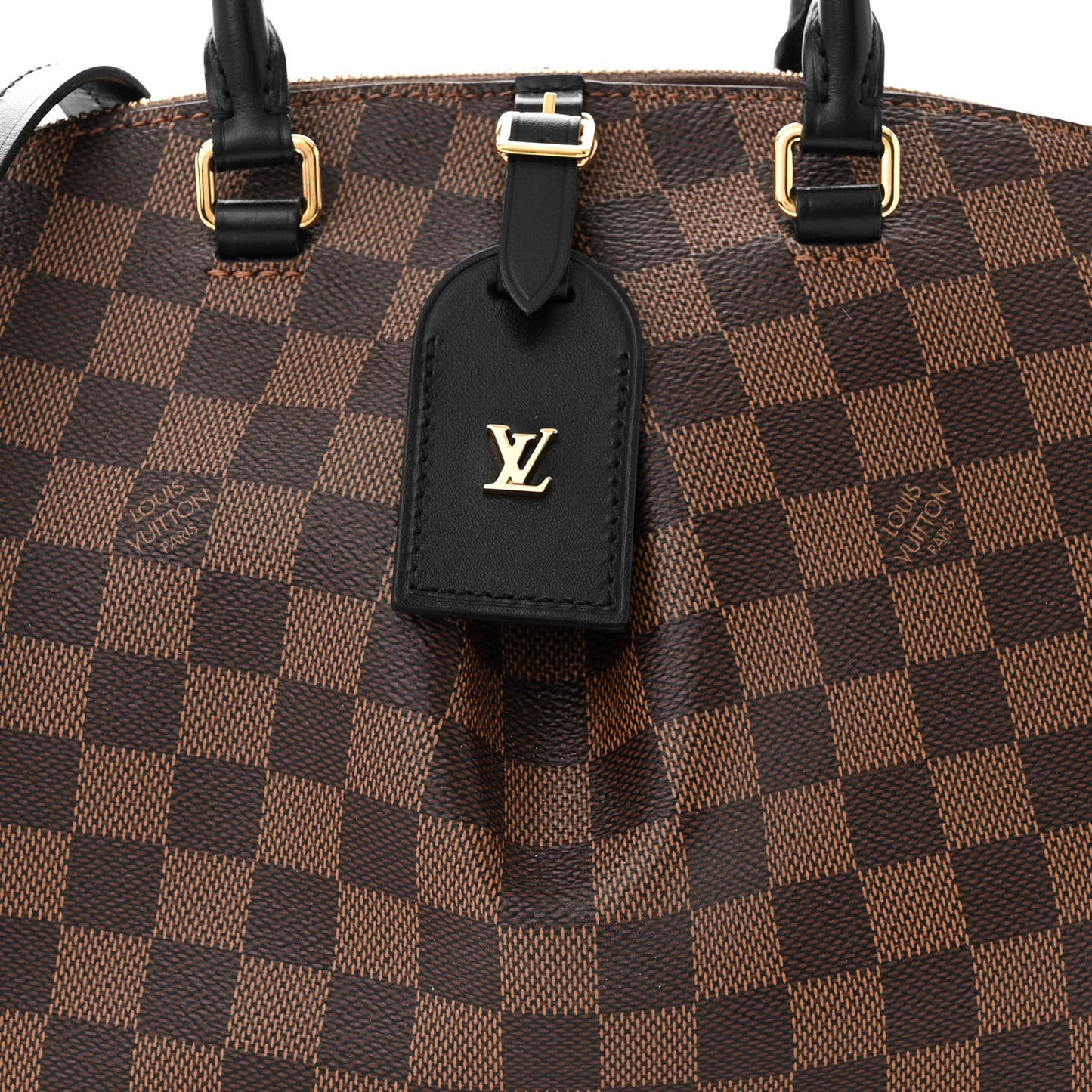 LOUIS VUITTON Damier Ebene Odeon Tote PM Black