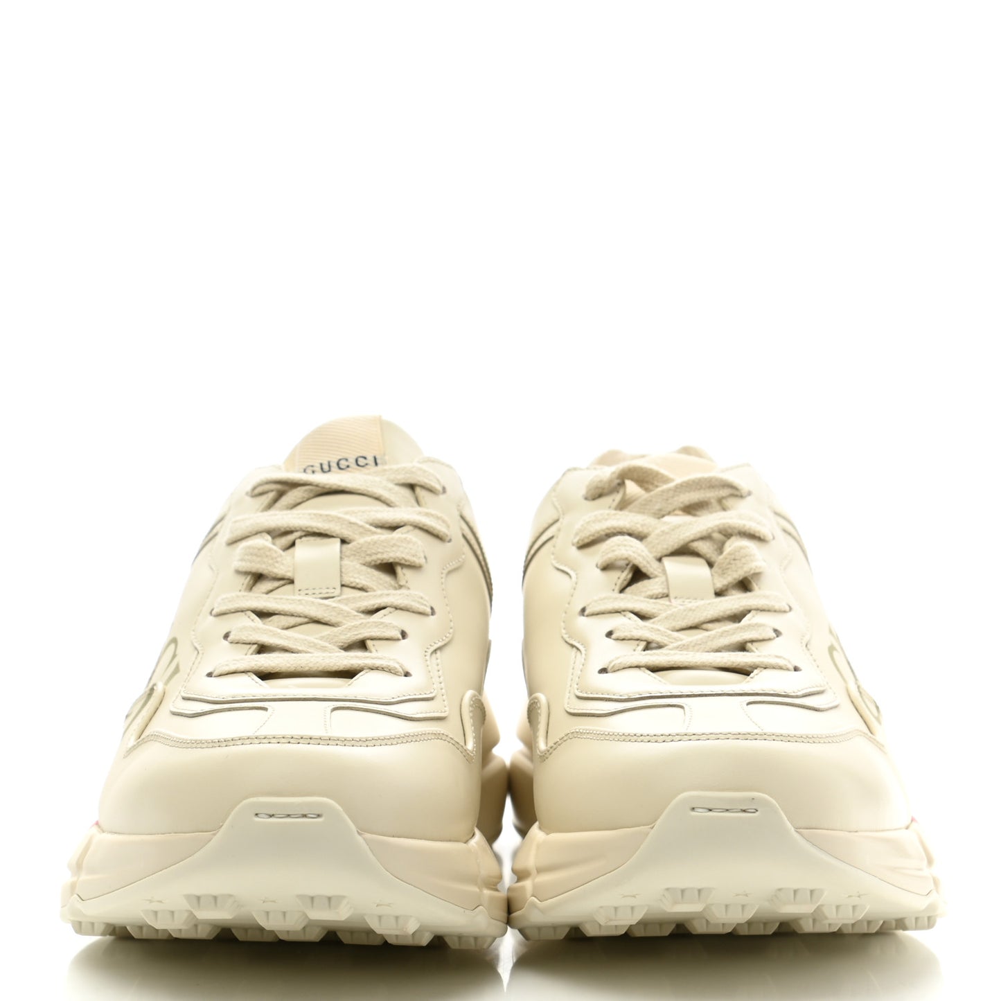 Calfskin Logo Womens Rhyton Sneakers 39 Ivory
