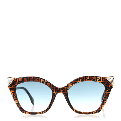 Fendi Acetate Metal FF Cat Eye Iridia Sunglasses FF 0357/S Havana 2 of 4