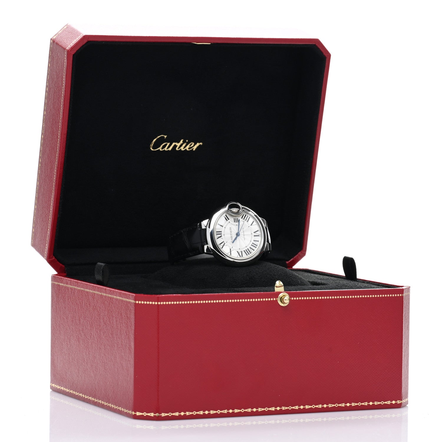 Cartier Stainless Steel Alligator 33mm Ballon Bleu De Cartier Automatic Watch 5 of 5