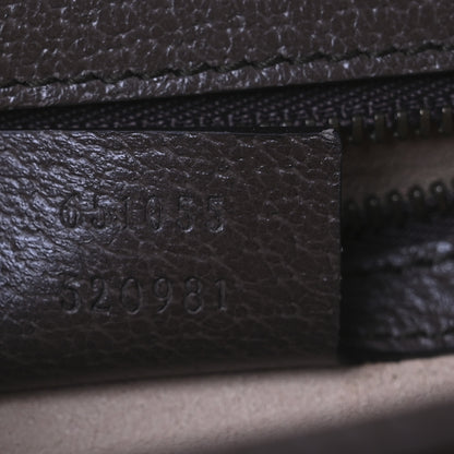 Gucci GG Supreme Monogram Textured Dollar Calfskin Web Small Ophidia Padlock Top Handle Bag Beige Ebony New Acero 7 of 13