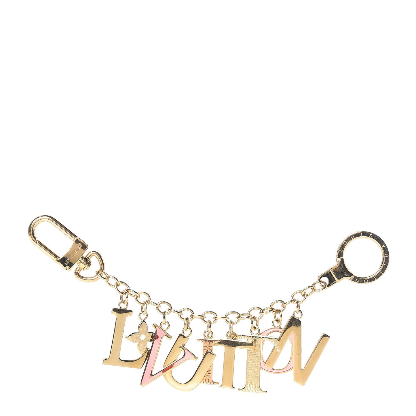 LV Tag Bag Charm Gold