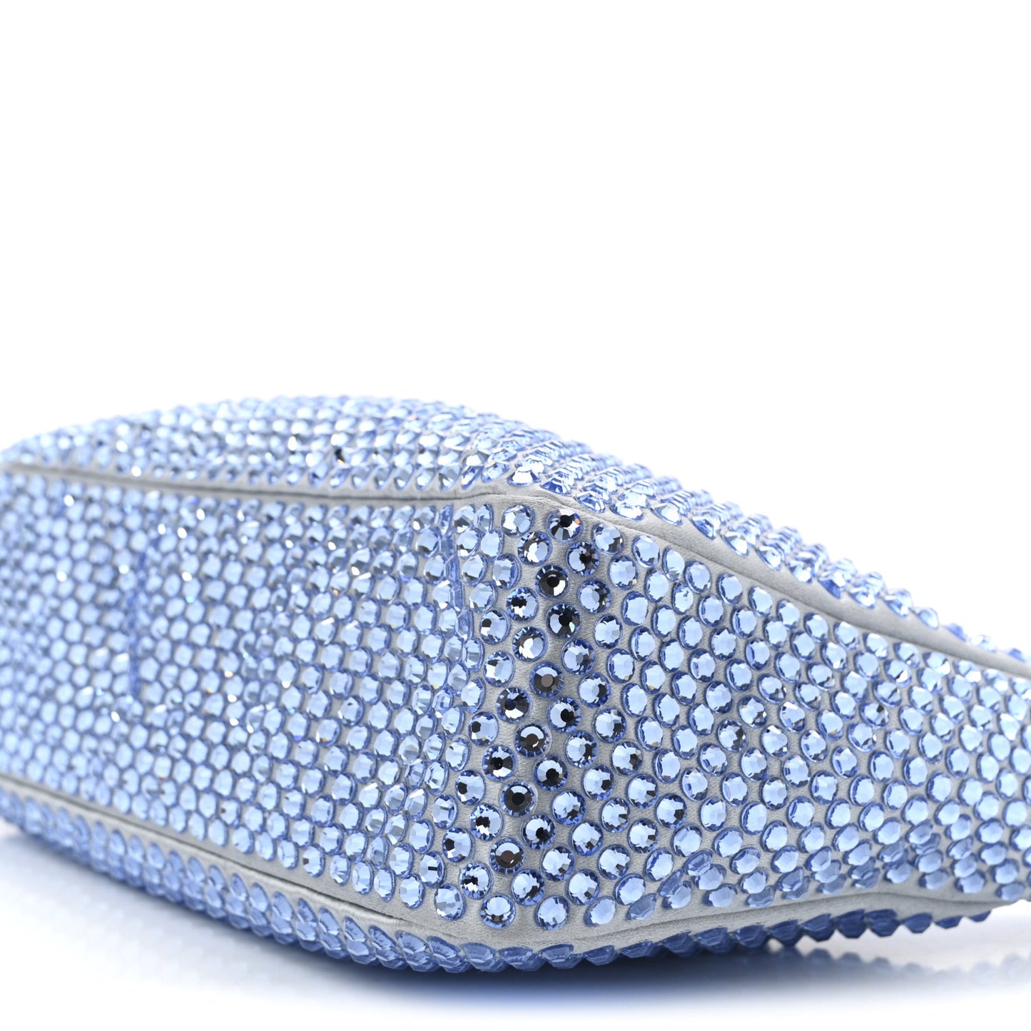 Satin Crystal Mini Re-Edition 2000 Bag Celeste