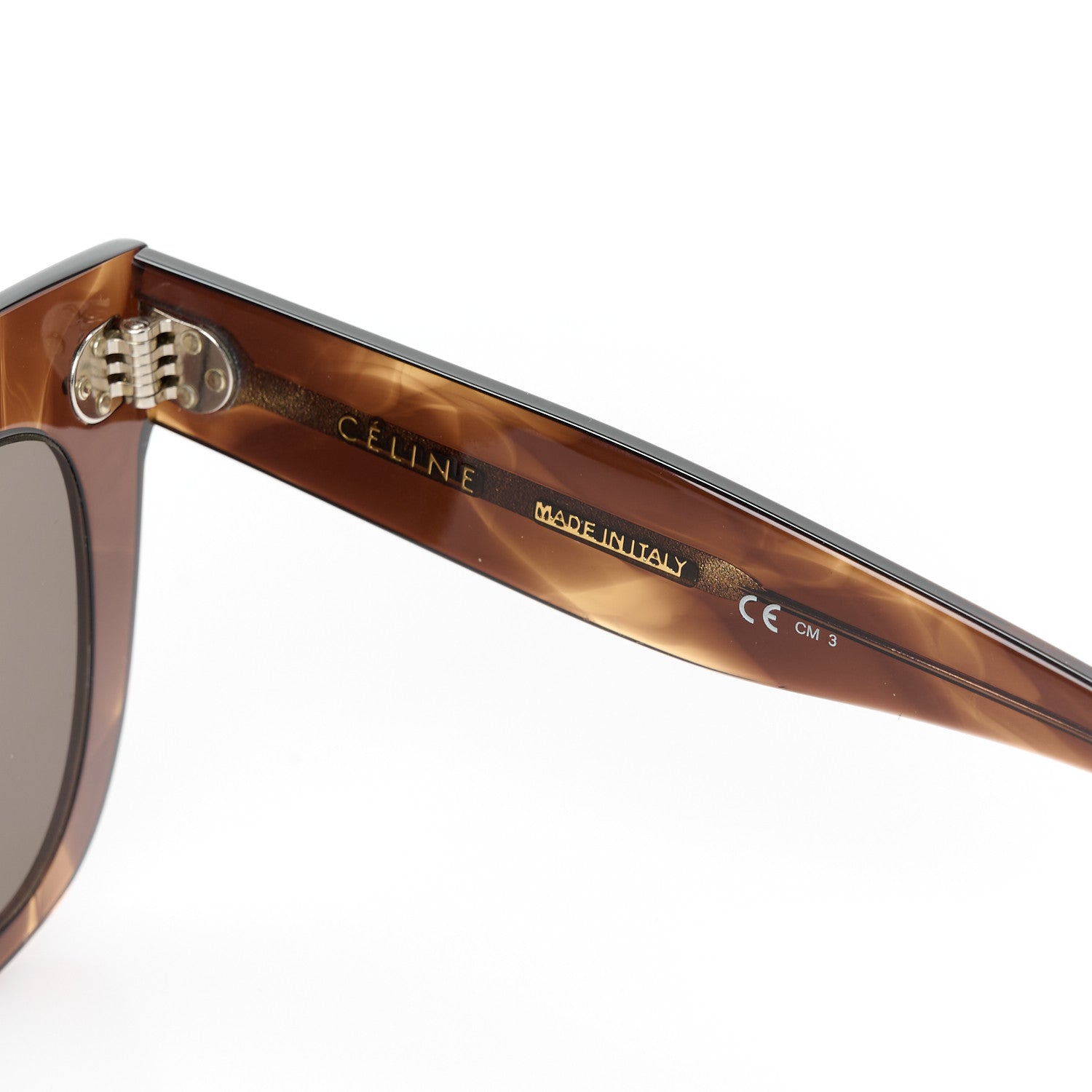 Celine Polarized Acetate Sunglasses CL41444S Havana 6 of 7