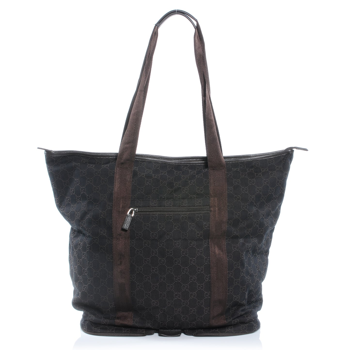 Denim Monogram Large Collapsible Travel Tote Dark Brown