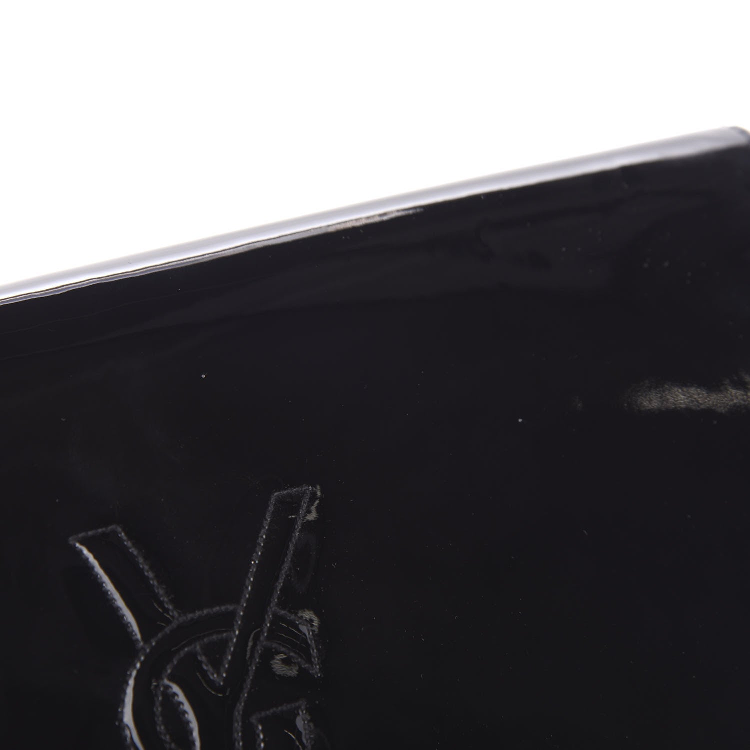 Saint Laurent Patent Monogram Large Belle De Jour Clutch Black 13 of 13