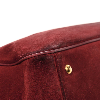Gucci Suede Medium 1973 Top Handle Satchel Red 11 of 18