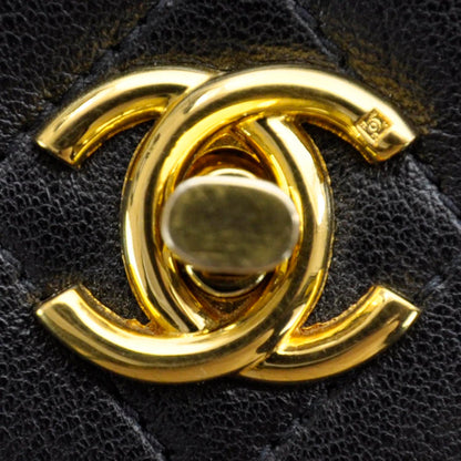 Chanel Lambskin Quilted Small Half Moon Flap Black 8 of 14