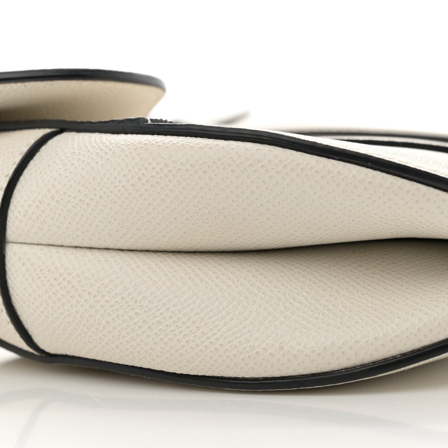 Christian Dior Grained Calfskin Saddle Bag White 9 of 14