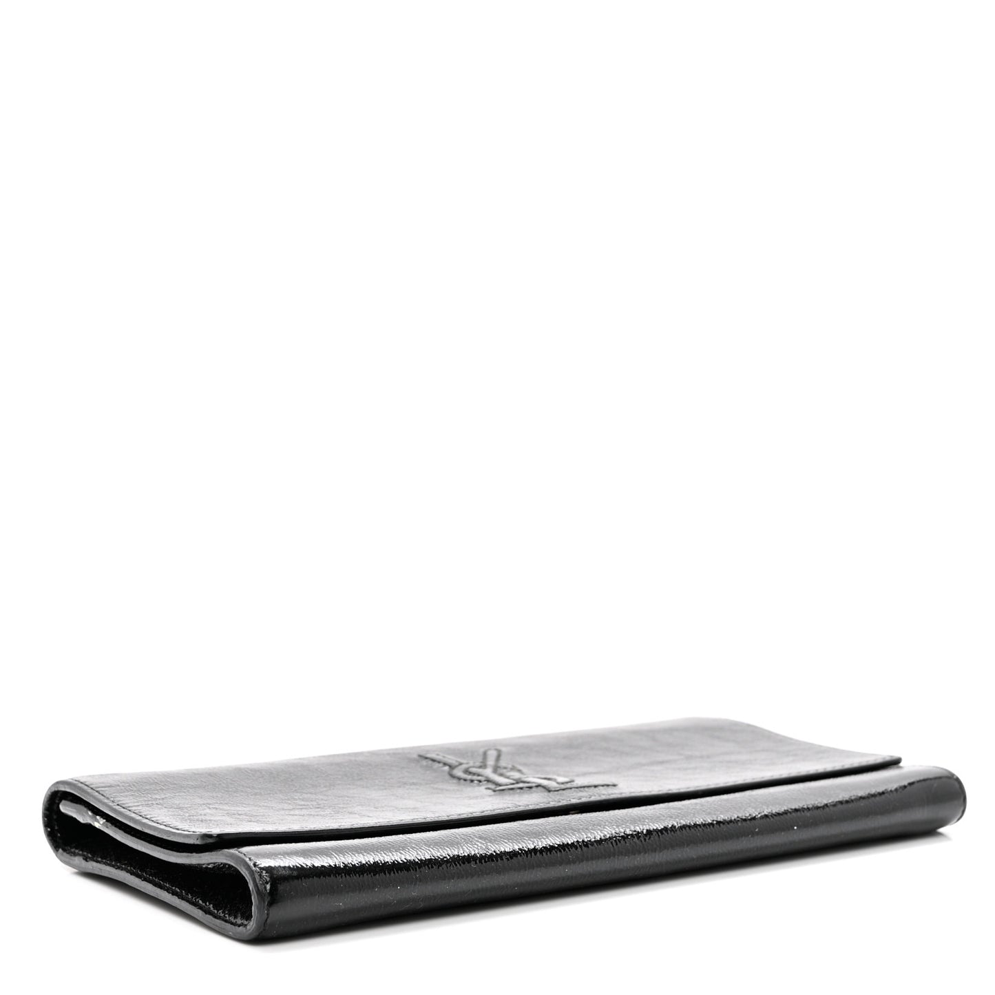 Textured Patent Monogram Small Belle De Jour Clutch Black
