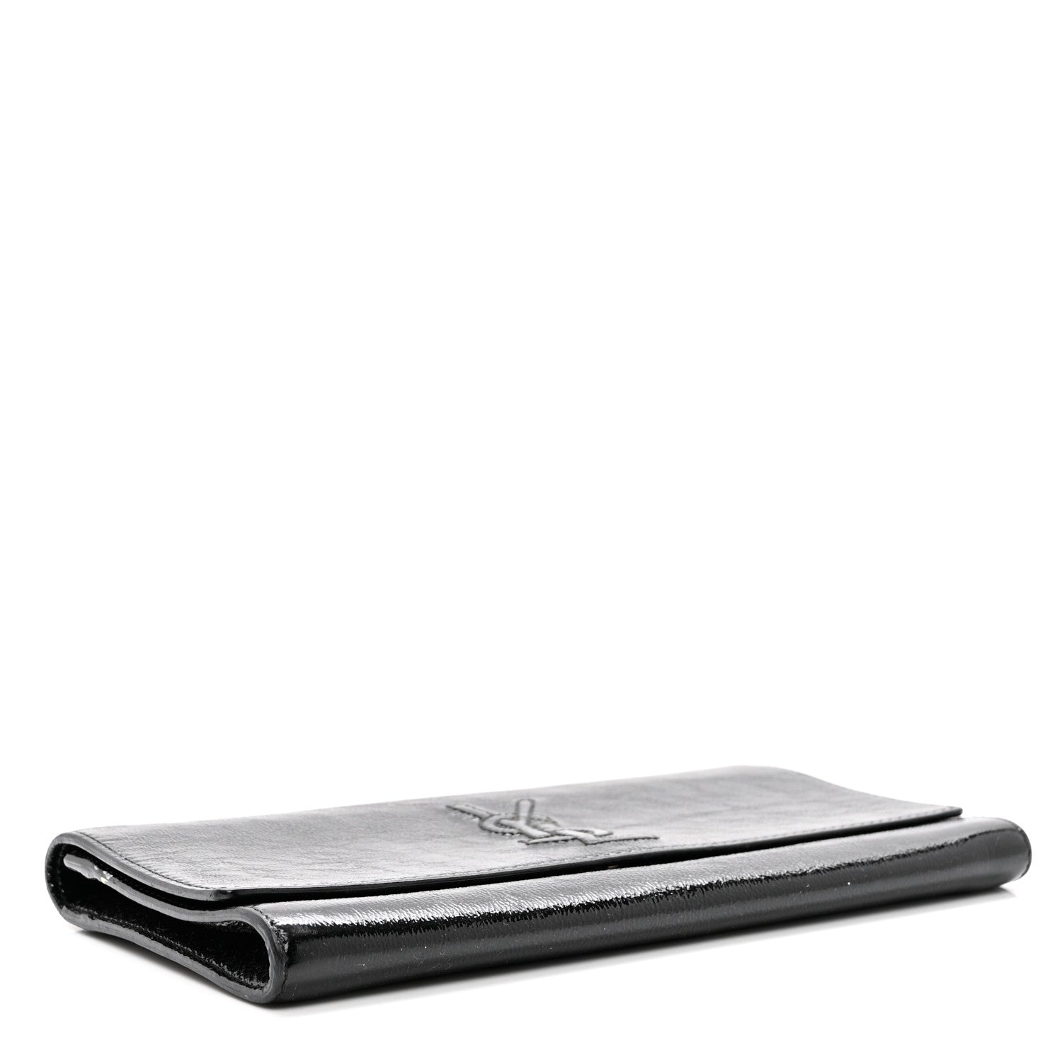 Saint Laurent Textured Patent Monogram Small Belle De Jour Clutch Black 4 of 7