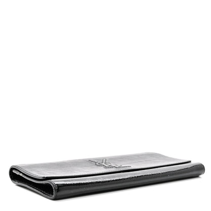 Saint Laurent Textured Patent Monogram Small Belle De Jour Clutch Black 4 of 7
