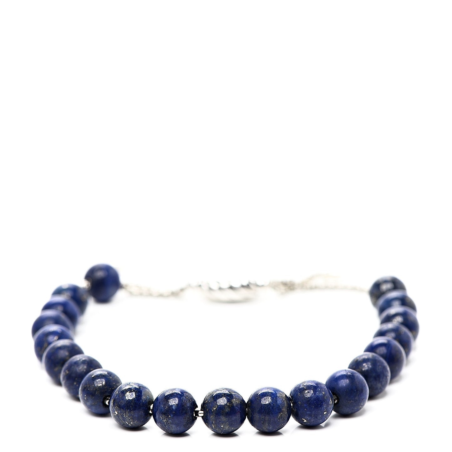 Sterling Silver Lapis Lazuli 8mm Spiritual Beads Adjustable Bracelet