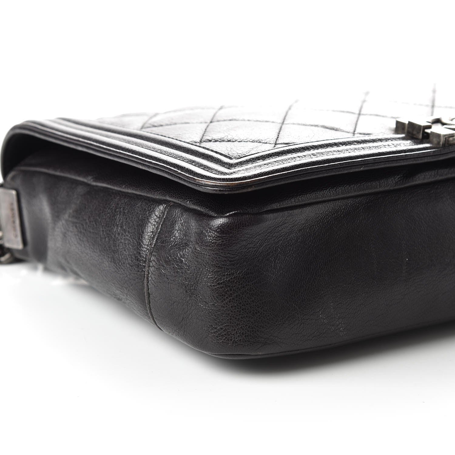 Chanel Goatskin Ombre Faded Quilted Large Boy Flap Grey 6 of 10