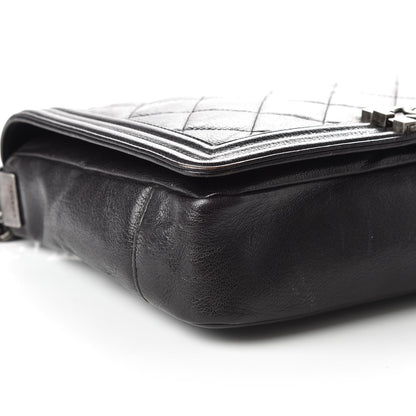Chanel Goatskin Ombre Faded Quilted Large Boy Flap Grey 6 of 10