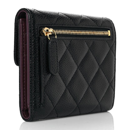 Chanel Caviar Quilted Compact Flap Wallet Black 3 of 11