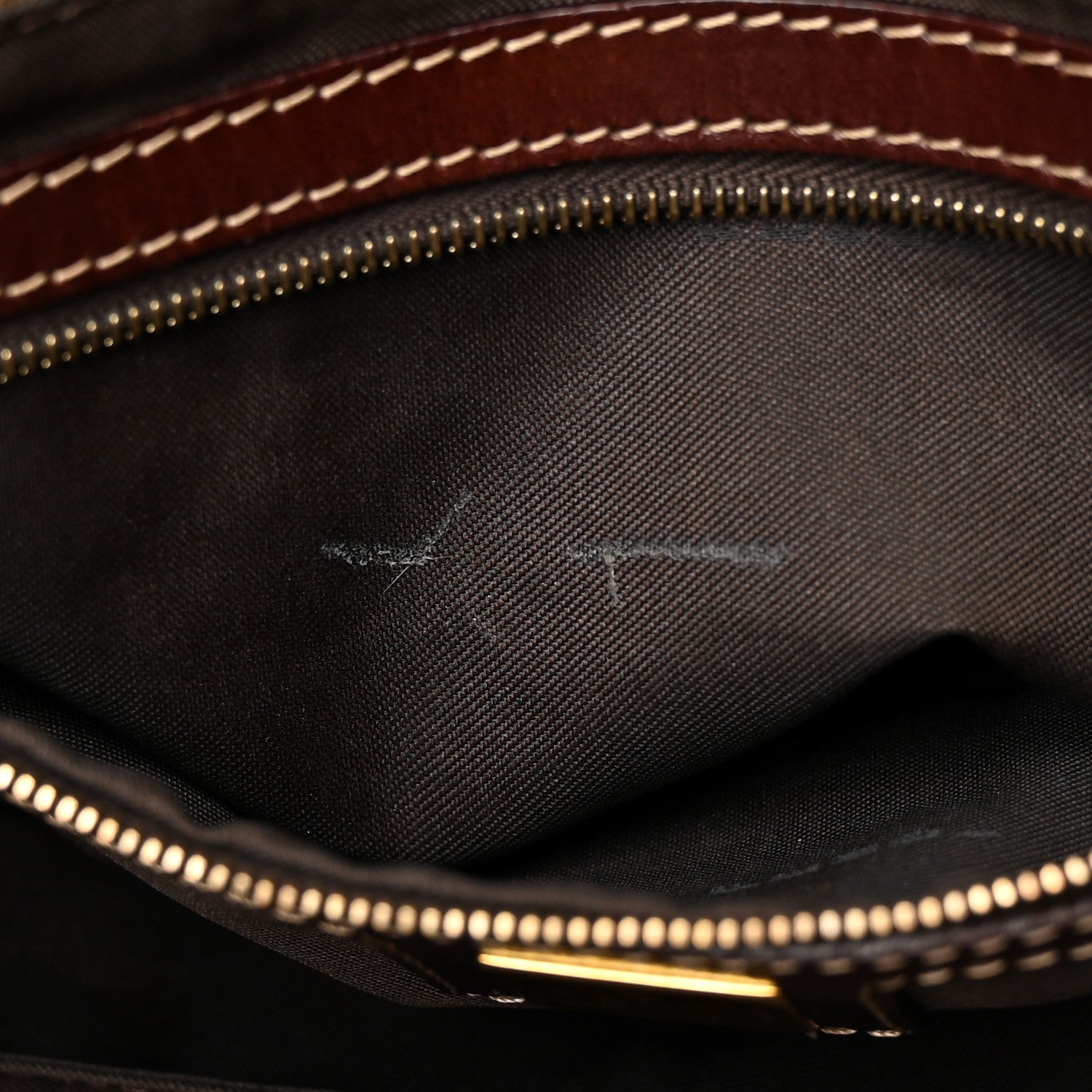 Fendi Vinyl Zucchino Baguette Tobacco 10 of 15