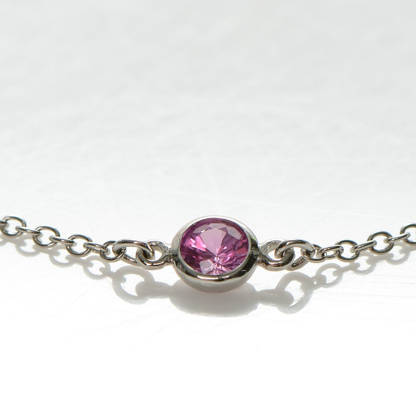 Platinum Pink Sapphire Elsa Peretti Color By The Yard Bracelet