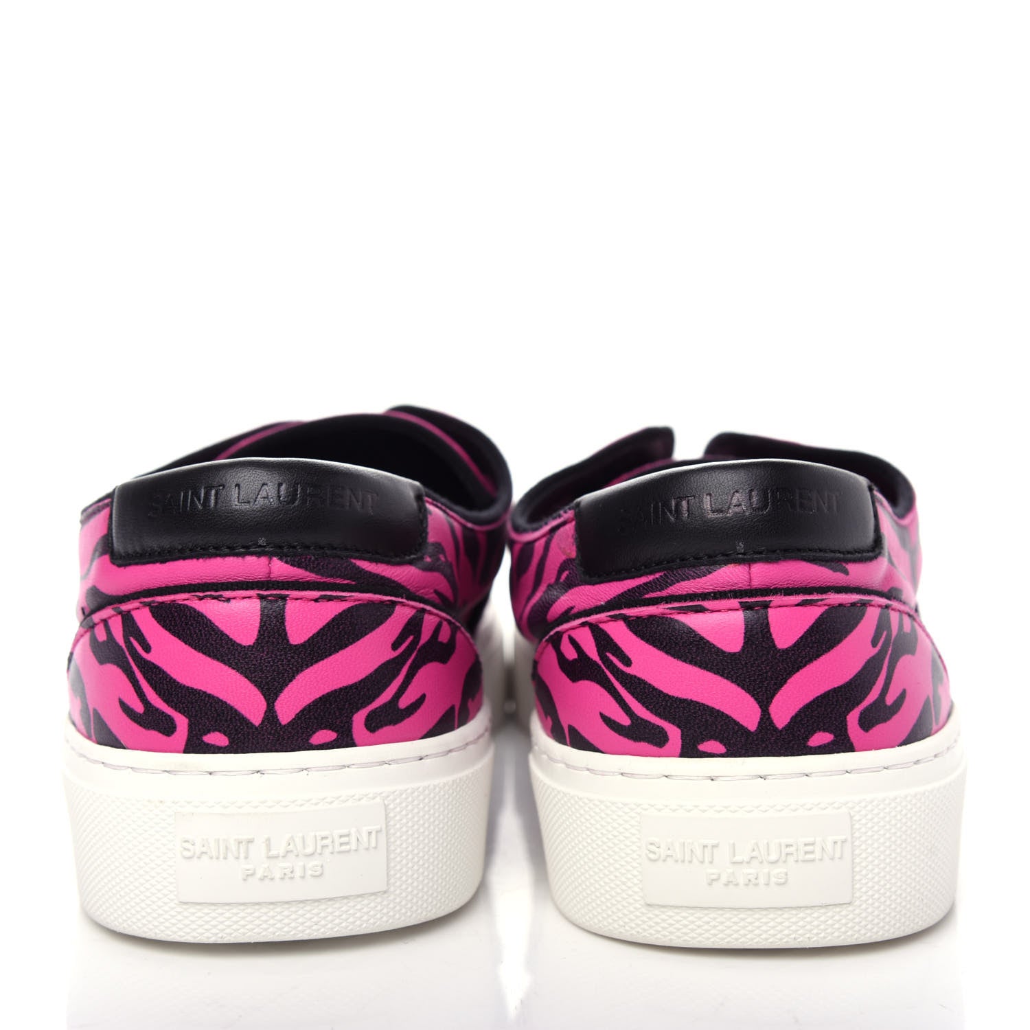 Saint Laurent Nappa Zebra Mens Venice Sneakers 42 Fuchsia Black 7 of 11