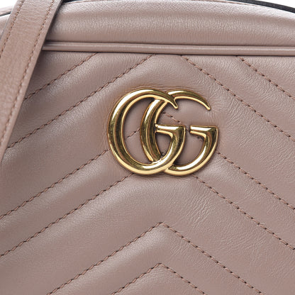 Gucci Calfskin Matelasse Mini GG Marmont Chain Shoulder Bag Nude 12 of 12