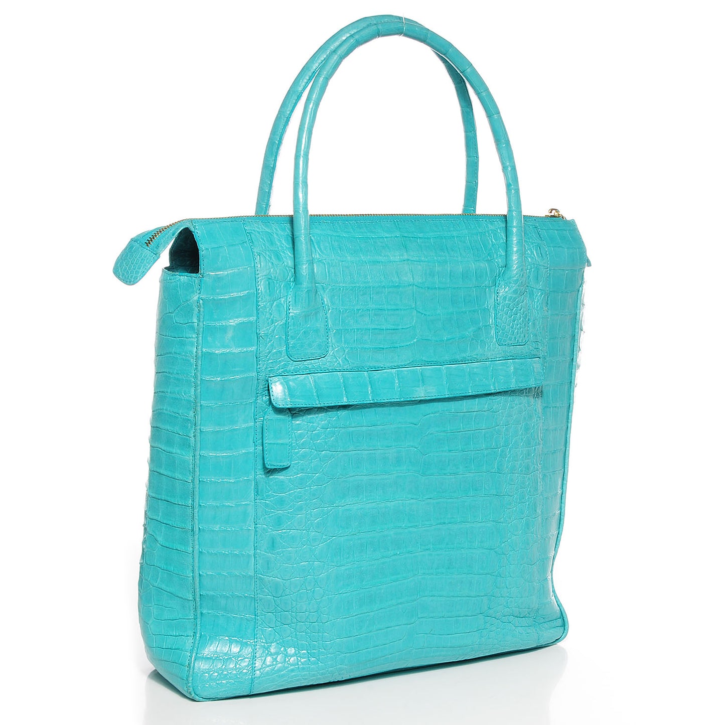 Crocodile Tote Turquoise