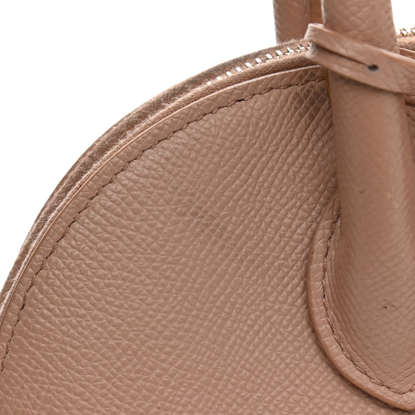 Grained Calfskin S Ville Top Handle Bag Beige Tapioca