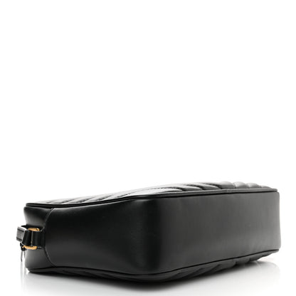 Saint Laurent Calfskin Matelasse Monogram Lou Camera Bag Black 4 of 13