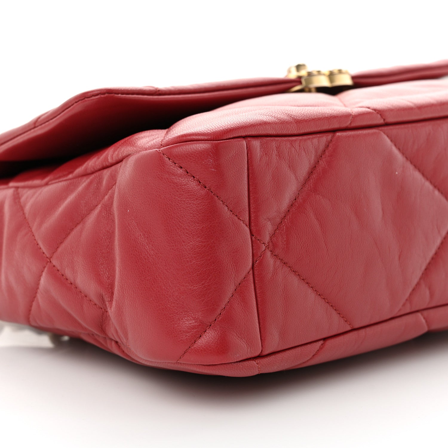 Chanel Lambskin Quilted Large Chanel 19 Flap Red 9 of 12