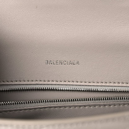 Balenciaga Shiny Calfskin Crocodile Embossed Small Hourglass Top Handle Bag Cold Beige 5 of 10