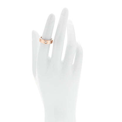 Cartier 18K Pink Gold 3 Diamond 5.5mm LOVE Ring 50 5.25 2 of 4