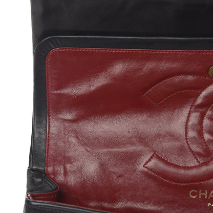 Chanel Lambskin Quilted Medium Double Flap Black 14 of 20