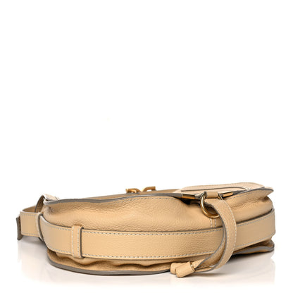 Chloe Grained Calfskin Medium Marcie Saddle Bag Cork Beige 4 of 14