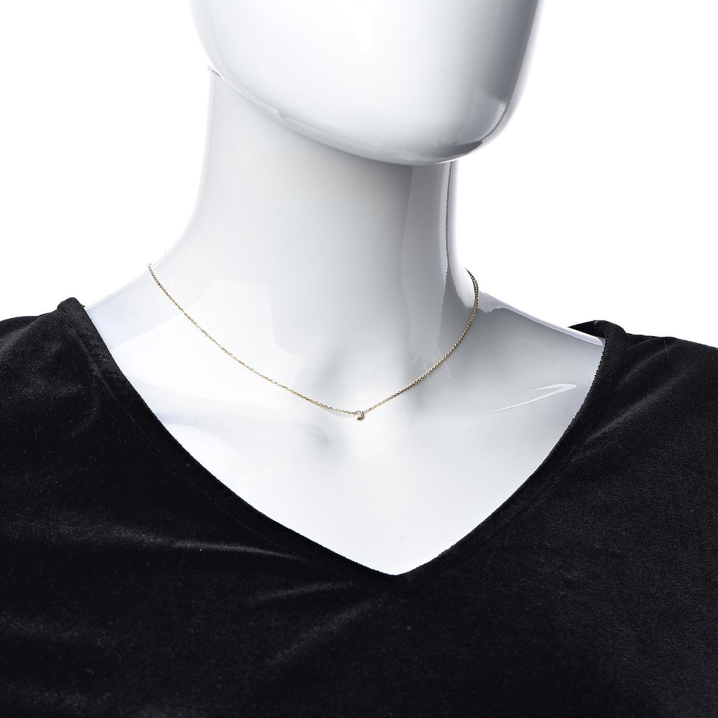 18K Yellow Gold Diamond XS D'Amour Pendant Necklace
