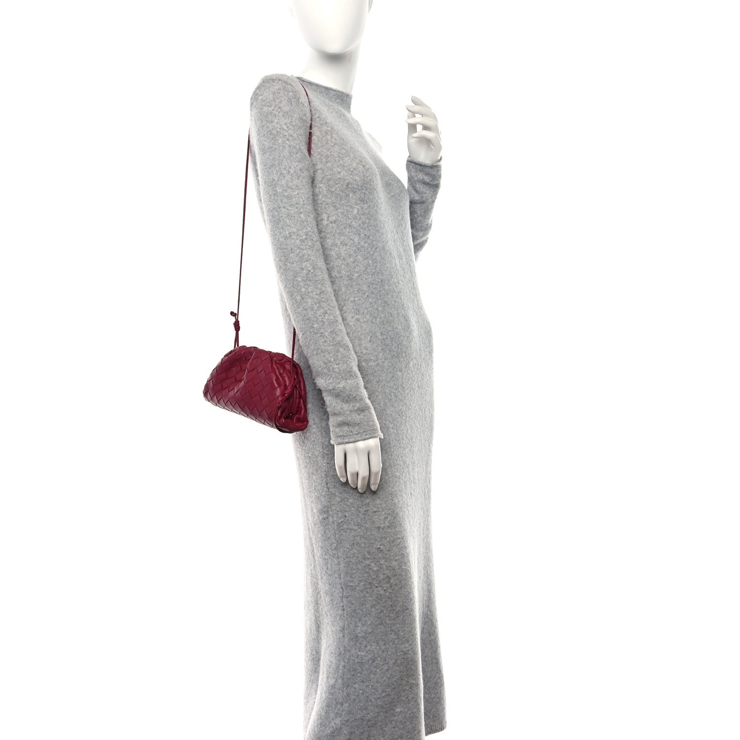 Bottega Veneta Nappa Intrecciato The Mini Pouch Amaranto 2 of 9